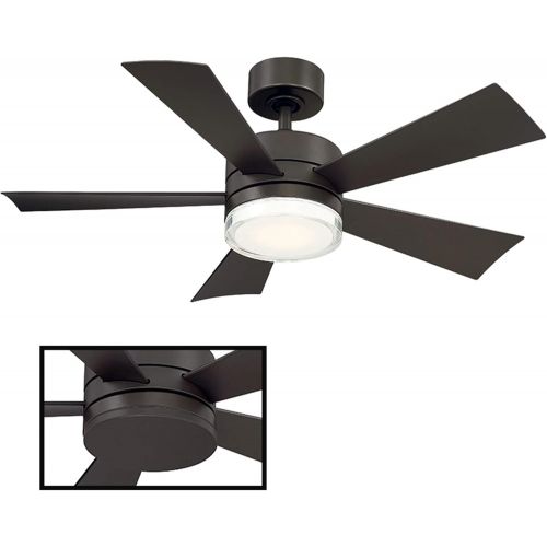  [아마존베스트]Modern Forms Wynd Indoor/Outdoor 5-Blade Smart Ceiling Fan 42in Bronze with 2700K LED Light Kit and Wall Control works with iOS/Android, Alexa, Google Assistant, Samsung SmartThings, and Ecobee