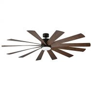 Modern Forms FR-W1815-80L-OBDW Windflower 80 12 Blade IndoorOutdoor Smart Fan with DC Motor, LED Light kit, Oil Rubbed Bronze. With IOSAndroid App
