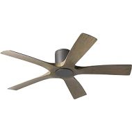 Modern Forms Aviator Indoor and Outdoor 5-Blade Smart Flush Mount Ceiling Fan 54in Graphite Weathered Gray with Remote Control (Light Kit Sold Separately)