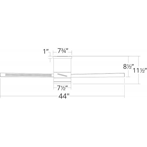  Modern Forms Axis Indoor and Outdoor 3-Blade Smart Flush Mount Ceiling Fan 44in Matte White with 3000K LED Light Kit and Remote Control