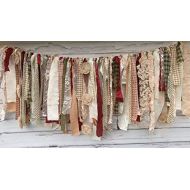 Modern Rag Quilts Holiday Shabby Chic Rag Tie Garland: ~ Photo Shoot ~ Wedding ~ Birthday ~ Nursery ~ Bridal Shower ~ Highchair Banner ~ Gender Reveal Parties ~ Decorations ~ Wall Decor! (5 FEET Wid