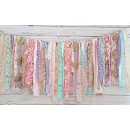 Modern Rag Quilts Girl Shabby Chic Rag Tie Garland: ~ Photo Shoot ~ Wedding ~ Birthday ~ Nursery ~ Bridal Shower ~...