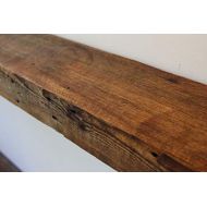 Modern Timber Craft 3x8 Fireplace Mantel Shelf Modern Timber Craft Rustic Fireplace Mantel Floating Solid Wood Shelf Reclaimed Barn Wooden Beam Wall Decor, Mounted Farmhouse Shelving, (Oiled,12 W x 8 D x 2.75 H)