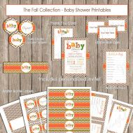 ModernBeautiful Fall Baby Shower Invitation Party Package Printable- Autumn Baby Shower Invitation (PARTIAL INSTANT DOWNLOAD) Fall1