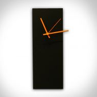 ModernCrowd Black Clock Blackout Orange Clock - 6x16in.-Unique Wall Clocks-Made in USA, Retro Wall Clock