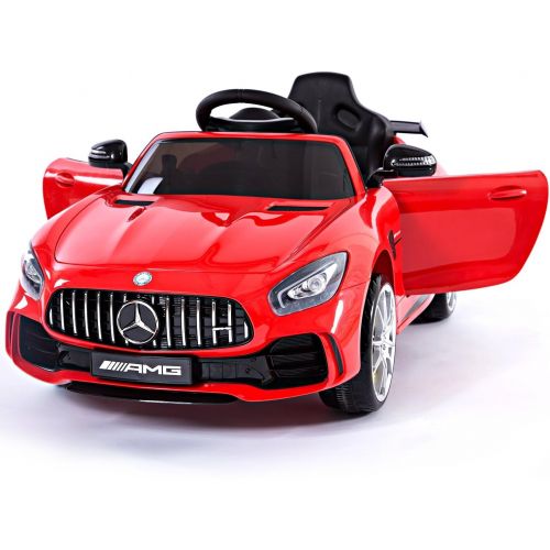  Modern-depo Mercedes Benz AMG GTR Electric Ride On Car With Remote Control For Kids | 12V Power Battery Official Licensed Kid Car To Drive With 2.4G Radio Parental Control Opening Doors Red