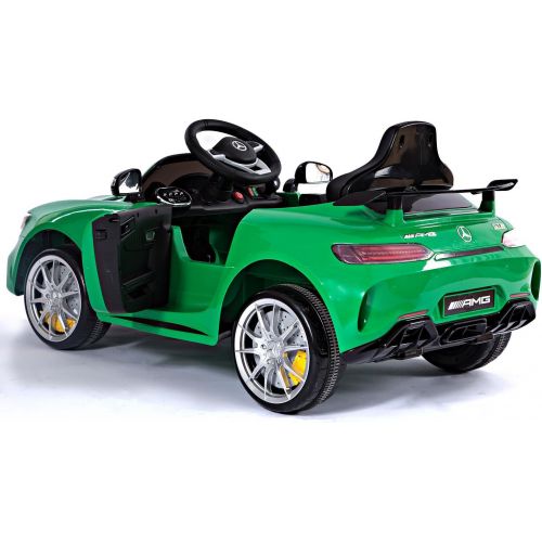  Modern-depo Mercedes Benz AMG GTR Electric Ride On Car With Remote Control For Kids | 12V Power Battery Official Licensed Kid Car To Drive With 2.4G Radio Parental Control Opening Doors Red