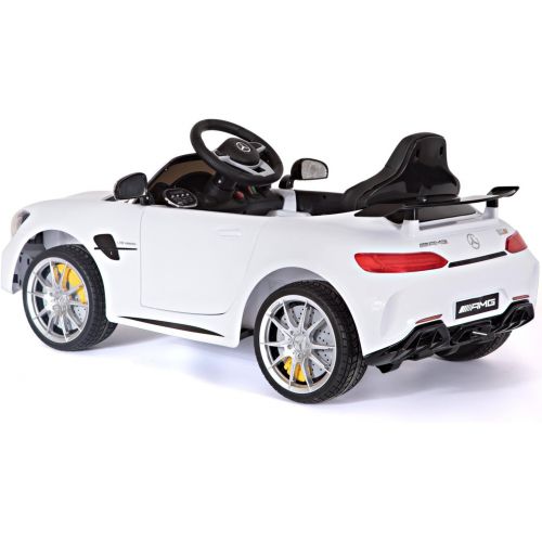  Modern-depo Mercedes Benz AMG GTR Electric Ride On Car With Remote Control For Kids | 12V Power Battery Official Licensed Kid Car To Drive With 2.4G Radio Parental Control Opening Doors Red