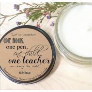 ModernForestry Teacher Gift, End of School, Teacher Quote, Education, School Gift, Back to School Gift, Custom Soy Candle, Teacher Appreciation