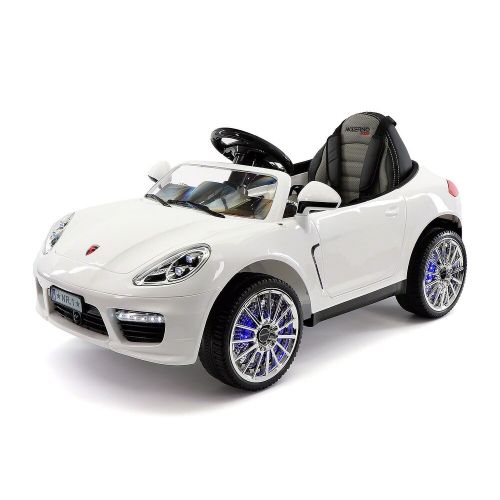  Moderno Kids Kiddie Roadster 12V Kids Electric Ride-On Car with RC Parental Remote - White