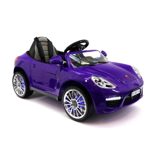  Moderno Kids Kiddie Roadster 12V Kids Electric Ride-On Car with RC Parental Remote - Purple