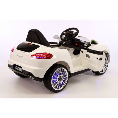  Moderno Kids Kiddie Roadster 12V Kids Electric Ride-On Car with RC Parental Remote | White