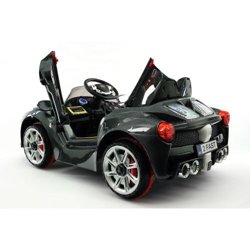  Moderno Kids Spider GT Kids 12V Ride-On Car with RC Parental Remote | Carbon Black