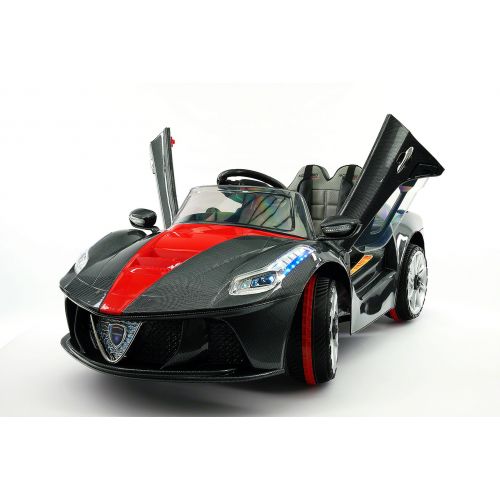  Moderno Kids Spider GT Kids 12V Ride-On Car with RC Parental Remote | Carbon Black