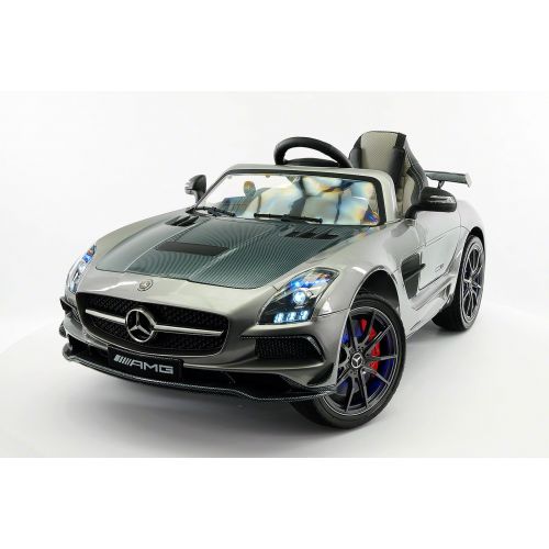  Moderno Kids Mercedes SLS AMG Final Edition 12V Kids Ride-On Car with Parental Remote | Gray Metallic