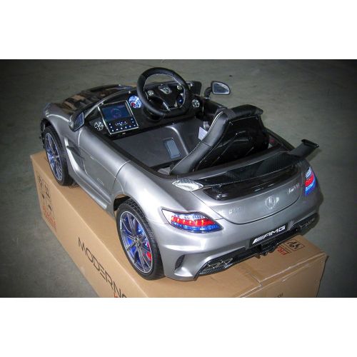  Moderno Kids Mercedes SLS AMG Final Edition 12V Kids Ride-On Car with Parental Remote | Gray Metallic