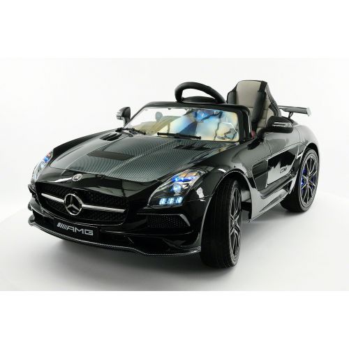  Moderno Kids Mercedes SLS AMG Final Edition 12V Kids Ride-On Car with Parental Remote | Black Metallic