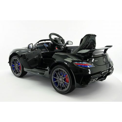  Moderno Kids Mercedes SLS AMG Final Edition 12V Kids Ride-On Car with Parental Remote | Black Metallic