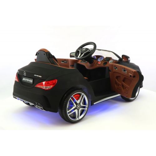  Moderno Kids Mercedes CLA45 12V Kids Ride-On Car with RC Parental Remote | Matt Black