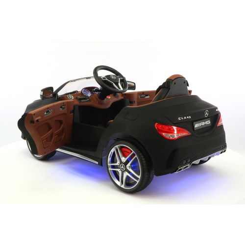  Moderno Kids Mercedes CLA45 12V Kids Ride-On Car with RC Parental Remote | Matt Black