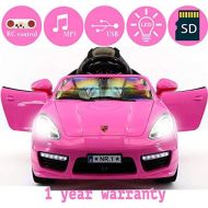 Moderno Kids 2017 BOKSTER 12V KIDS ELECTRIC KIDS RIDE-ON CAR WITH RC PARENTAL REMOTE, LED WHEELS, 5 POINT SAFETY HARNESS | PINK