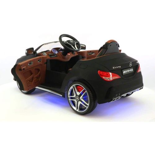  Moderno Kids 2018 12V Mercedes CLA45 Electric Powered Battery Operated LED Wheels Kids Ride on Toy Car with Parental Remote Control (Matte Black)