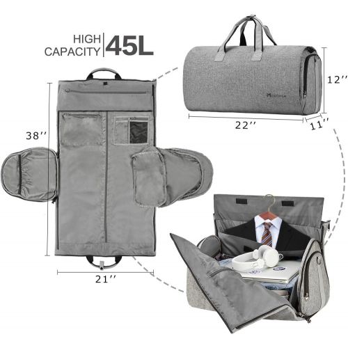  [아마존핫딜][아마존 핫딜] Amazon.com | Convertible Garment Bag with Shoulder Strap, Modoker Carry on Garment Duffel Bag for Men Women - 2 in 1 Hanging Suitcase Suit Travel Bags | Garment Bags