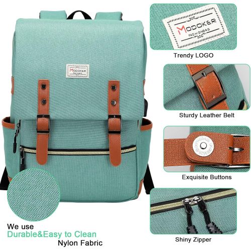  [아마존베스트]Modoker Vintage Laptop Backpack for Women Men,School College Backpack