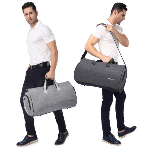  Convertible Garment Bag with Shoulder Strap, Modoker Carry on Garment Duffel Bag for Men Women - 2 in 1 Hanging Suitcase Suit Travel Bags