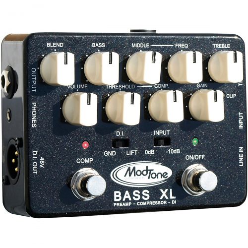  Modtone},description:The ModTone Bass XL is a triple shot of features engineered for the bass guitarist in a single pedal. Whether for live or studio environments, the MT-BX preamp