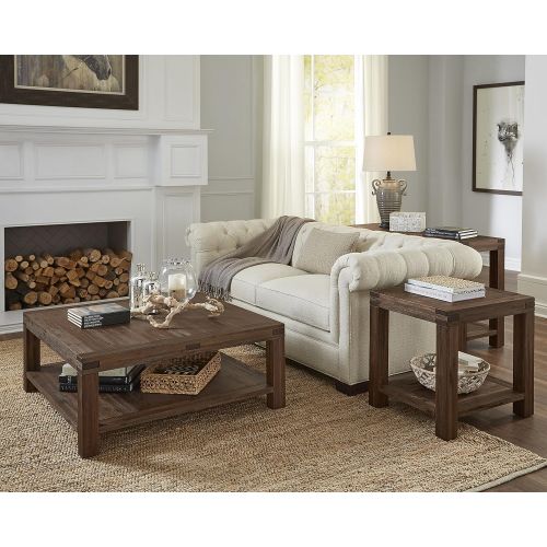  Modus Furniture 3F4121 Meadow Coffee Table, Brick Brown