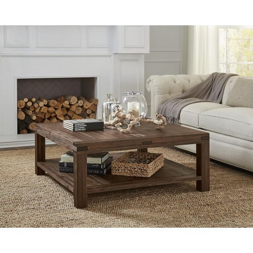  Modus Furniture 3F4121 Meadow Coffee Table, Brick Brown