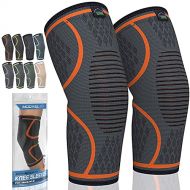 MODVEL 2 Pack Knee Compression Sleeve | FDA Approved Knee Brace | Knee Support for Arthritis, ACL, Meniscus Tear, Running, Biking, and Sports | Joint Pain Relief, Promotes Faster I