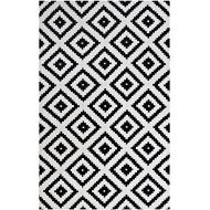 Modway R-1004A-58 Alika Abstract Diamond Trellis Area Rug, 5X8, Black and White