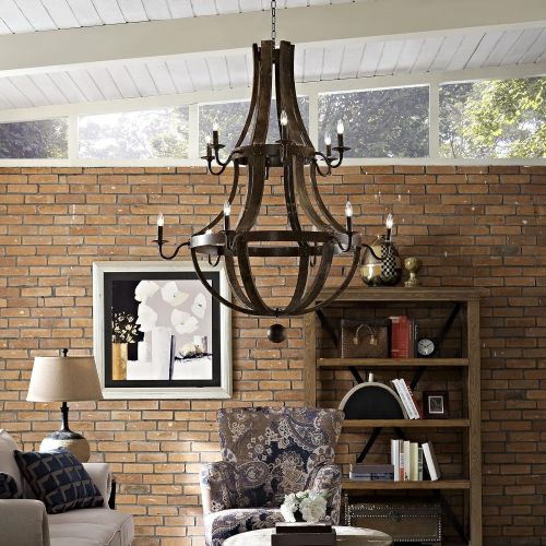  Modway Trebuchet Chandelier, Brown