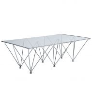 Modway EEI-260 Prism Rectangle Coffee Table, Clear
