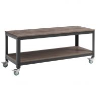 Modway Vivify Tiered Serving or TV Stand in Gray Walnut