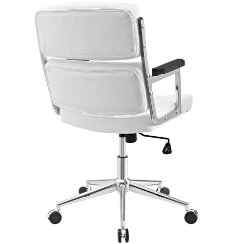  Modway Portray High-Back Upholstered Vinyl Modern Office Chair In White