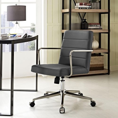  Modway Cavalier Mid Back Office Chair, Gray