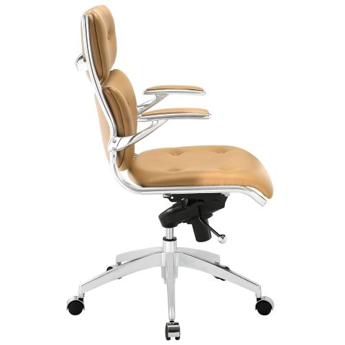  Modway Push Mid Back Office Chair in Tan