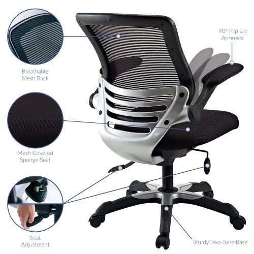  Modway Edge Mesh Office Chair in Black