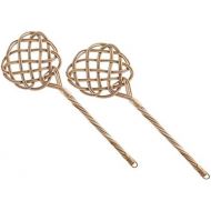 [아마존베스트]Moebelboerse 2 x Rattan Carpet Knocker Upholstery Knocker Handcrafted 76 cm