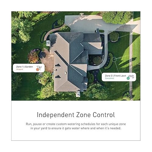  Moen 16-Zone Smart Sprinkler Controller, Wi-Fi Connectible Smart Irrigation System with Automatic Water Timer, WICNT016G1USA