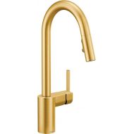 Moen Align Brushed Gold One-Handle Modern Kitchen Pulldown Faucet with Reflex Docking System and Power Clean Spray Technology, 7565BG