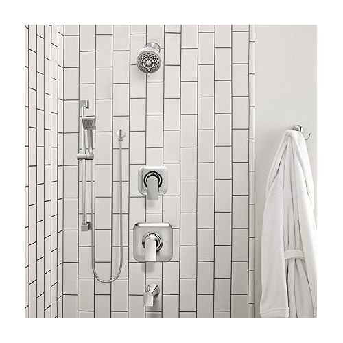  Moen 90 Degree Chrome Modern Eco-Performance Handshower Handheld Shower with 30-Inch Slide Bar and 69-Inch Metal Hose, S3879EP