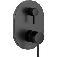 Moen Align Matte Black M-CORE 3-Series 2-Handle Shower Faucet Trim (Valve Required), UT3290BL