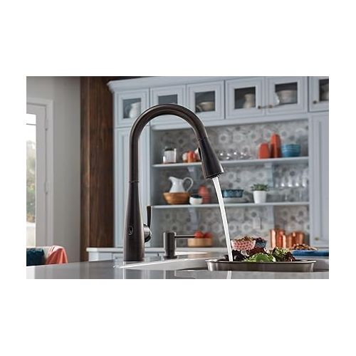  Moen 87014EWBRB Essie One-Handle Pulldown Kitchen Faucet, Mediterranean Bronze