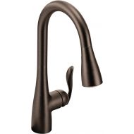 Moen Arbor Oil Rubbed Bronze One-Handle Kitchen Faucet with Pull Down Sprayer Featuring Power Clean, 7594ORB