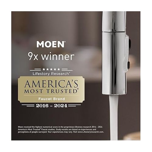  Moen Velocity Brushed Gold Showerhead Two-Function Rainshower 8-Inch Showerhead with Immersion Technology, S6320BG