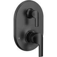 Moen UTS2611BL Doux Collection M-CORE 3-Series 2-Handle Shower Trim with Integrated Transfer, Valve Required, Matte Black